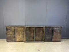 XL brass credenza by Belgochrom, 1980s