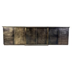 XL brass credenza by Belgochrom, 1980s