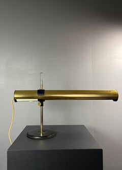XL brass desk lamp by Göran Pehrson for Ateljé Lyktan, model Kanon, Sweden, 1978