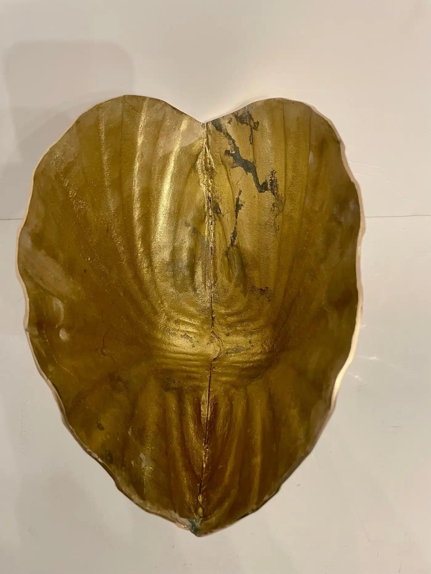 Sculpture de jardinière nautique XL en laiton sur socle en forme d'étoile de mer en vente 1