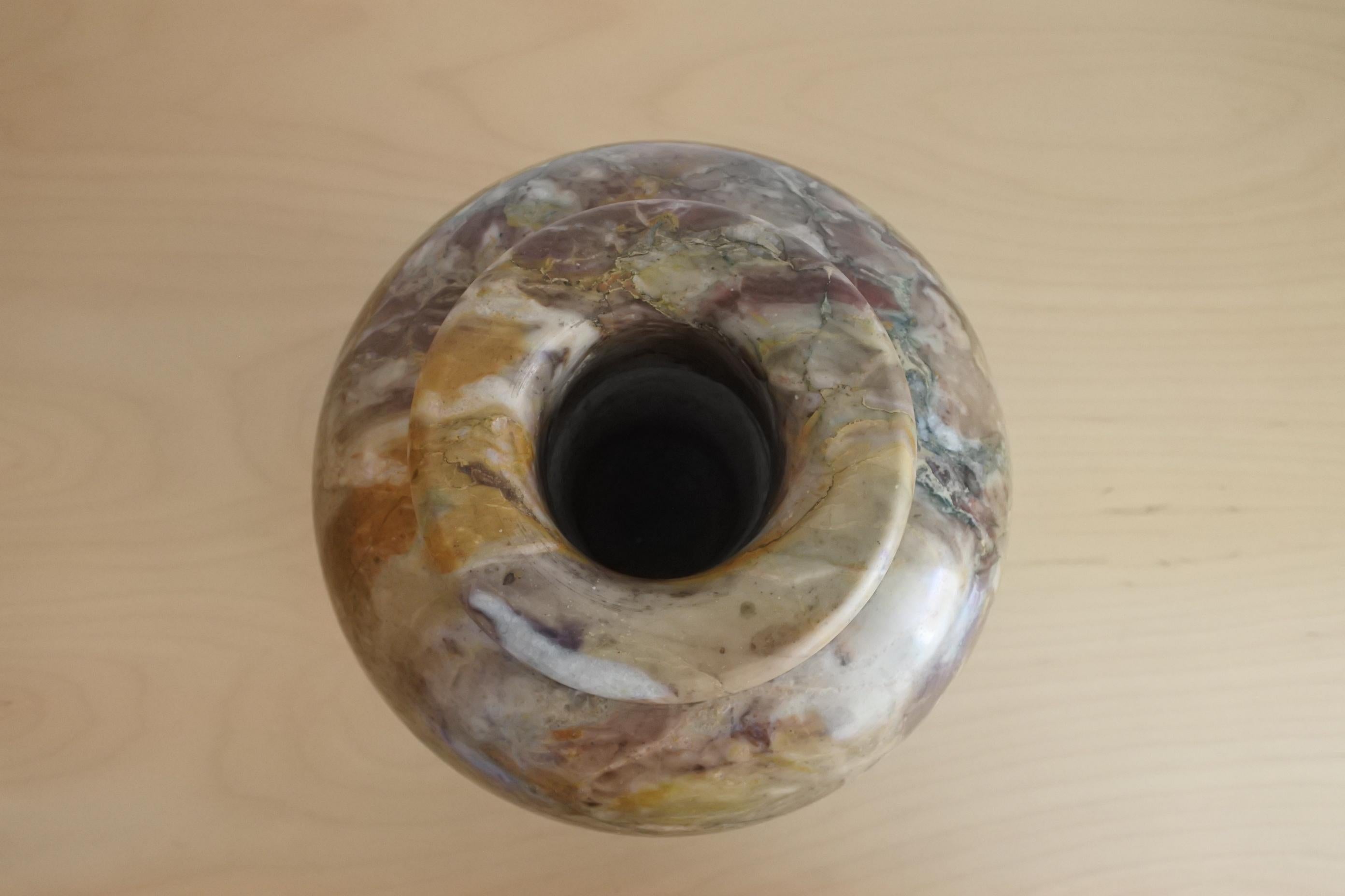 XL Breccia Marble Vase from France, 1950s 6
