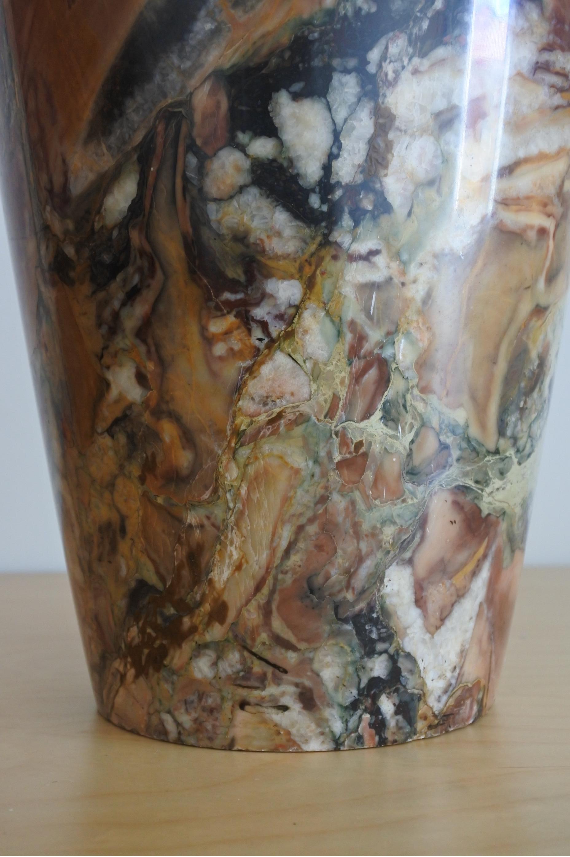 XL Breccia Marble Vase from France, 1950s In Good Condition In La Teste De Buch, FR