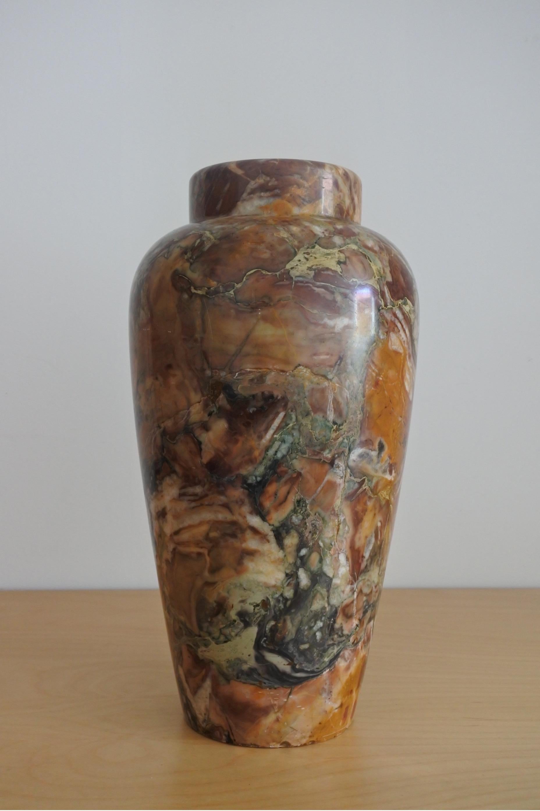 Mid-20th Century XL Breccia Marble Vase from France, 1950s