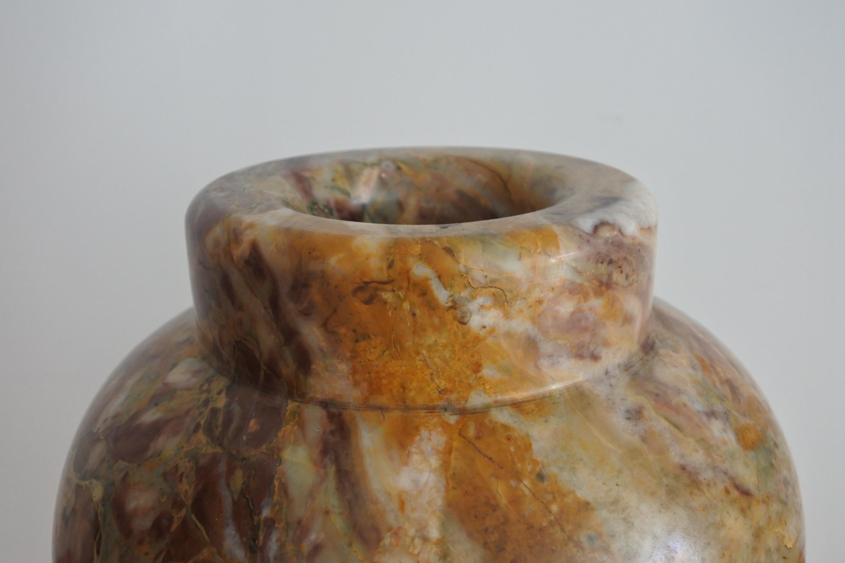 XL Breccia Marble Vase from France, 1950s 2