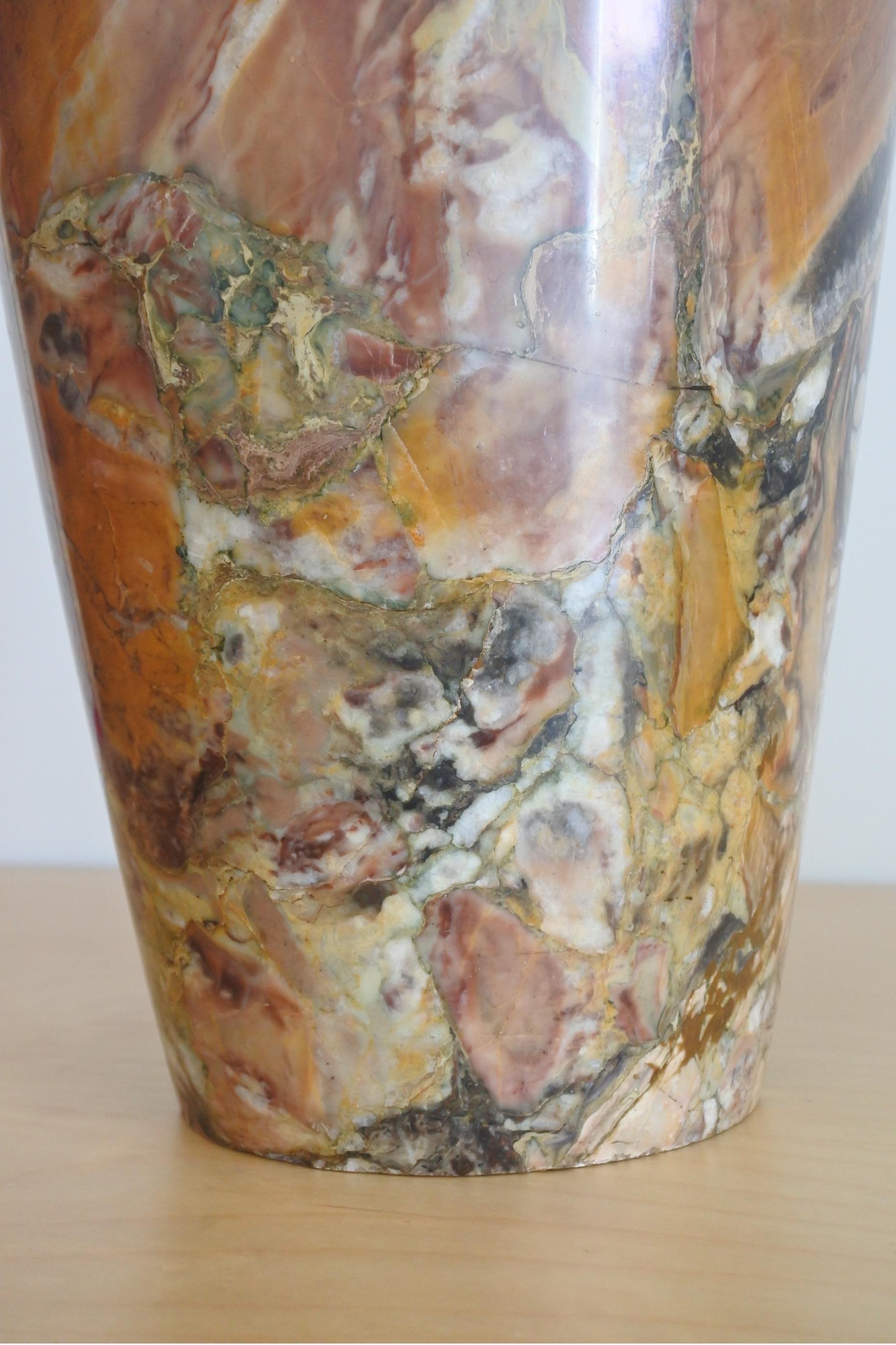 XL Breccia Marble Vase from France, 1950s 4