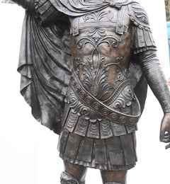 XL Bronze Roman Gladiator Statues Lamps Figures 8 Ft 246 CM Security Guards