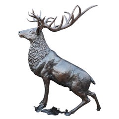 XL Bronze Stag Statue Monarch of Glen