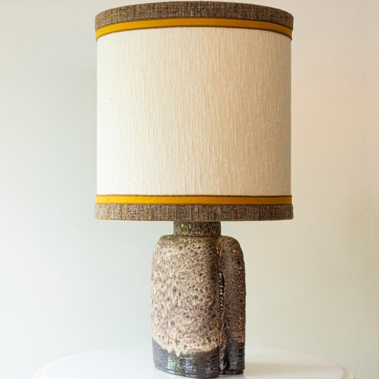 XL Lampe à poser en céramique marron et beige,  Danemark en vente 2