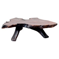 XL Brutalist sequoia tree trunk coffee table