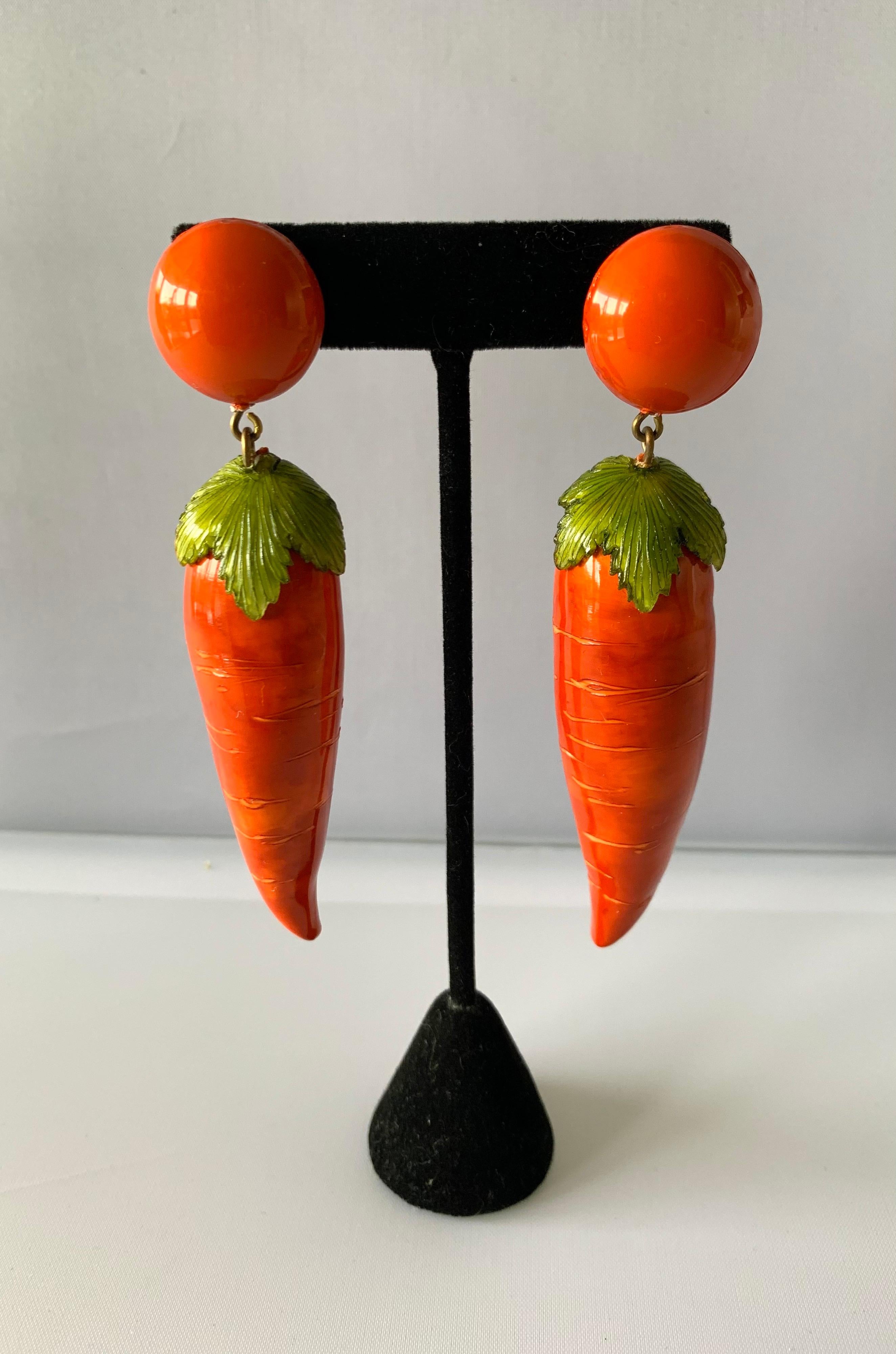 Contemporary XL Carrot Statement Earrings 