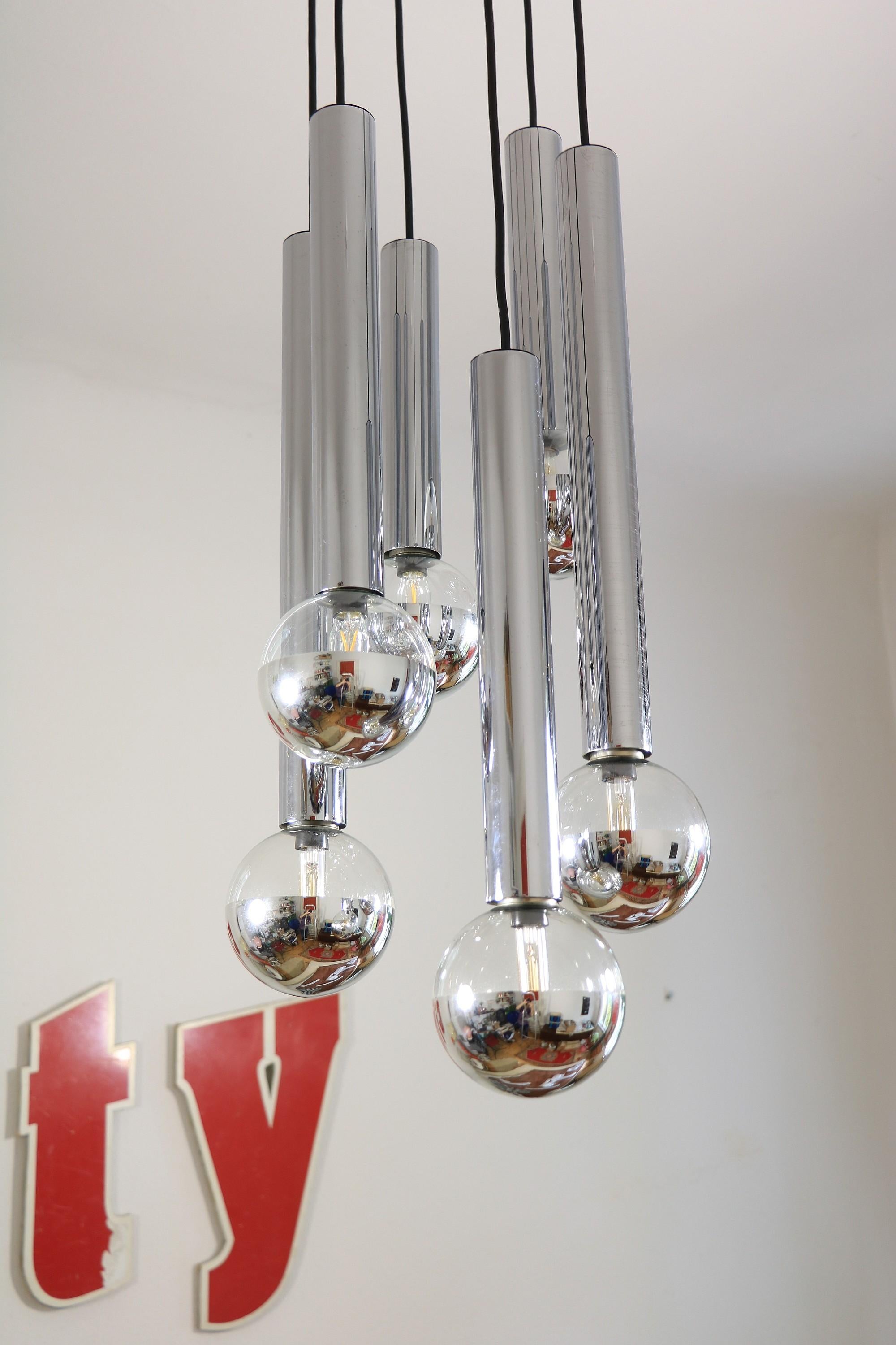 Late 20th Century XL Cascade Chandelier by STAFF, Motoko Ishii, 1970s For Sale