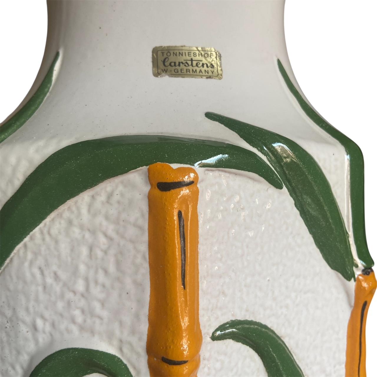XL Ceramic bamboo vase, West Germany 1960s In Good Condition For Sale In ASNIÈRES-SUR-SEINE, FR