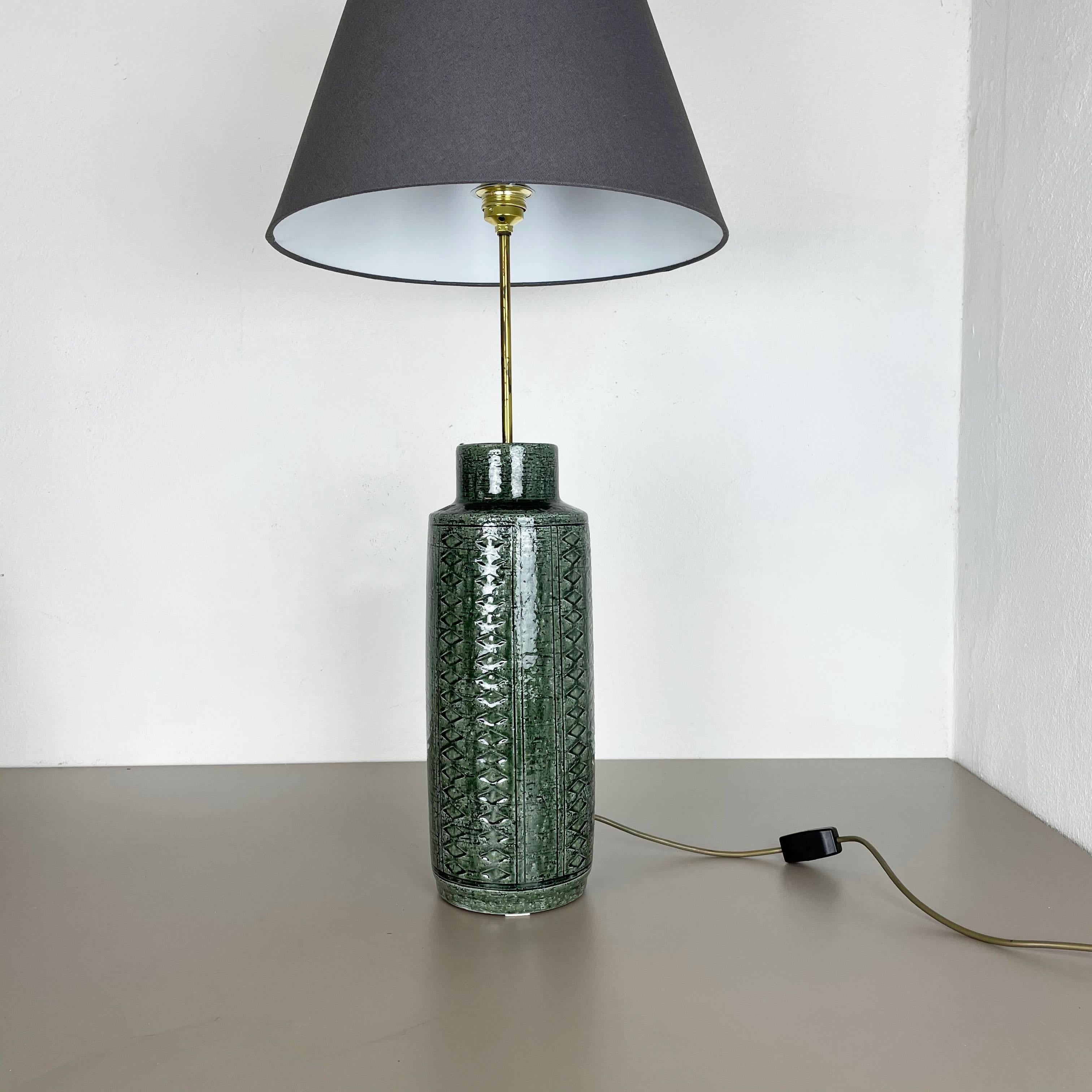 Danish XL Ceramic Pottery Table Light Per Linnemann- Schmidt for Palshus, Denmark 1960s For Sale