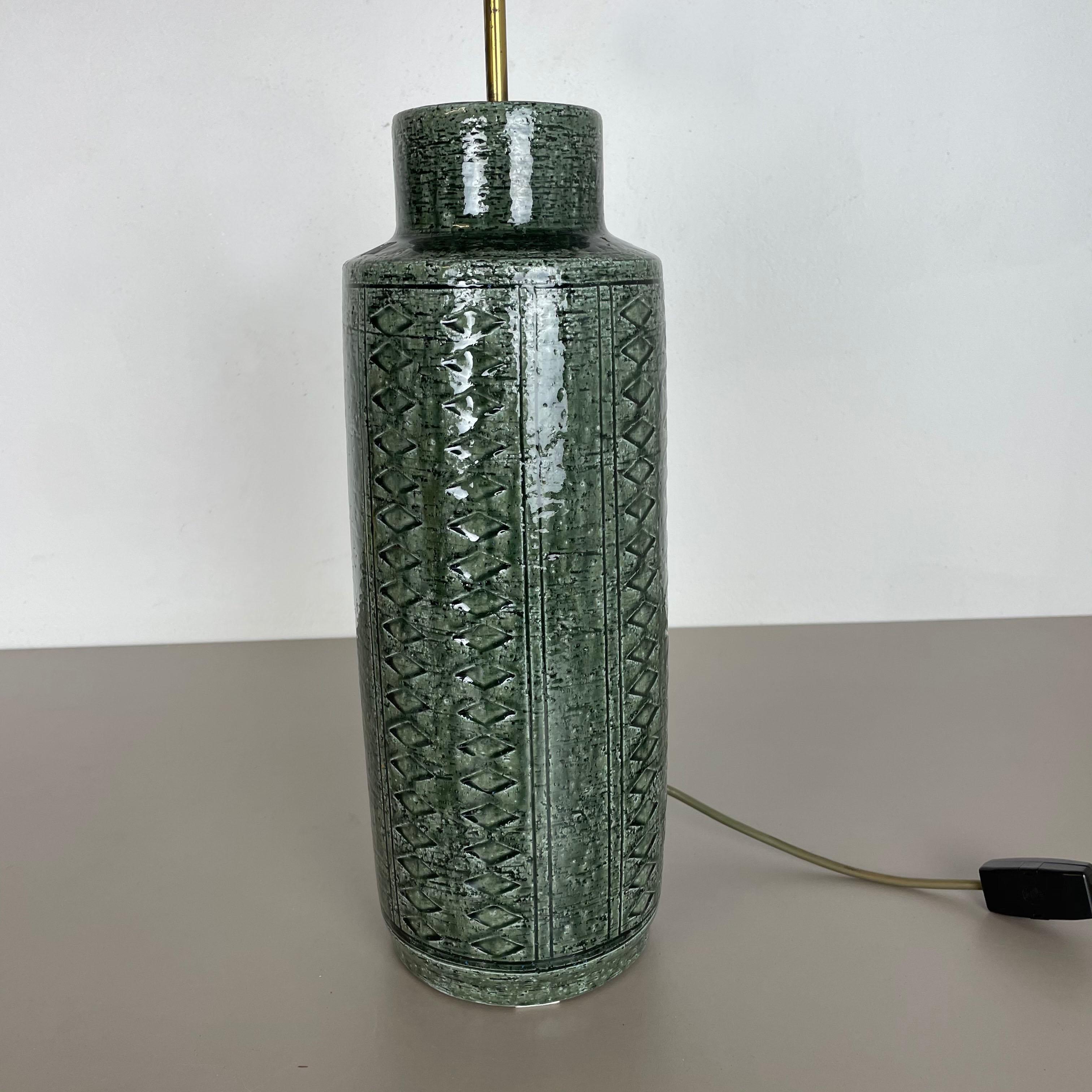 XL Ceramic Pottery Table Light Per Linnemann- Schmidt for Palshus, Denmark 1960s In Good Condition For Sale In Kirchlengern, DE