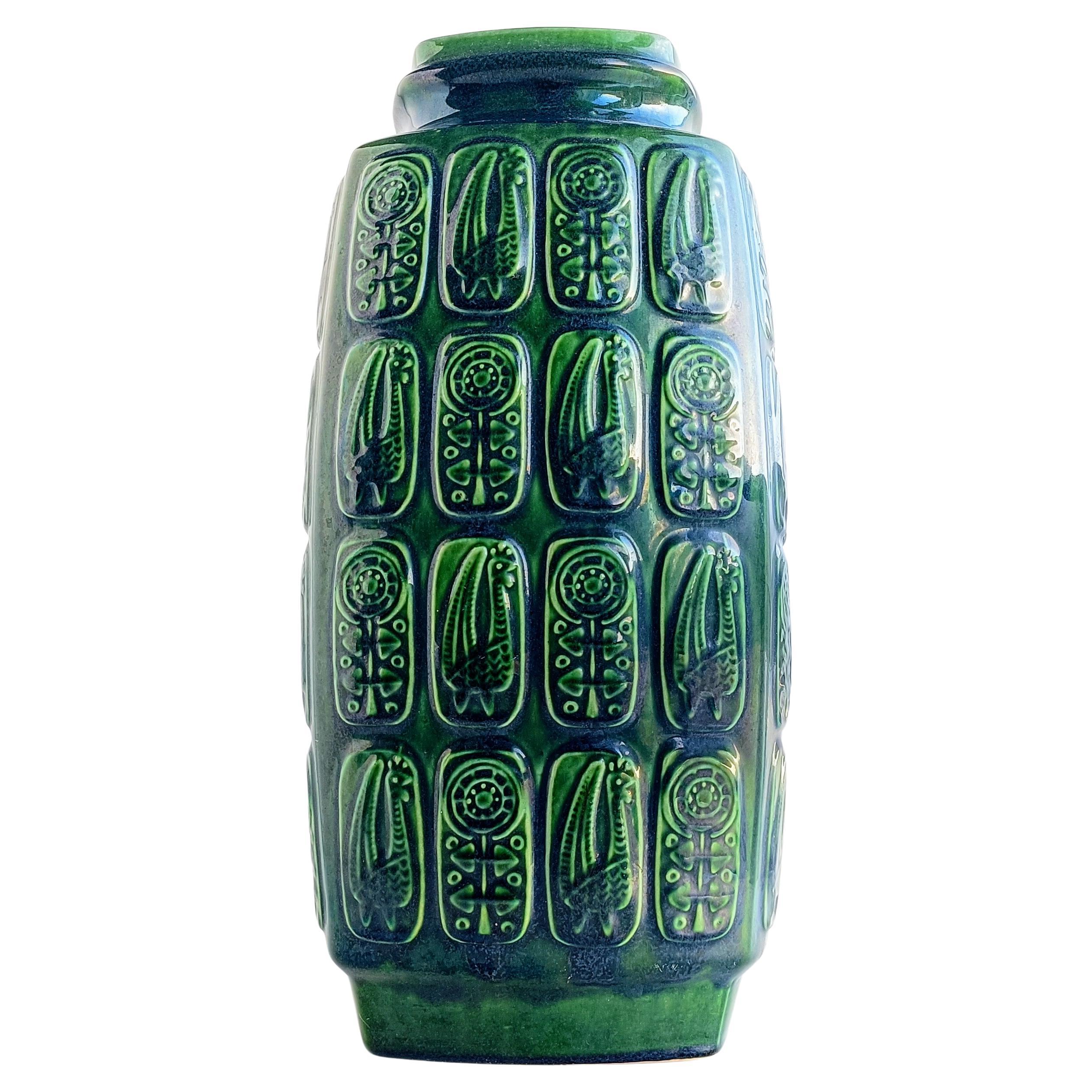 Mid-Century Modern XL Ceramic Vase by Bodo Mans for Bay, West Germany 1960s
