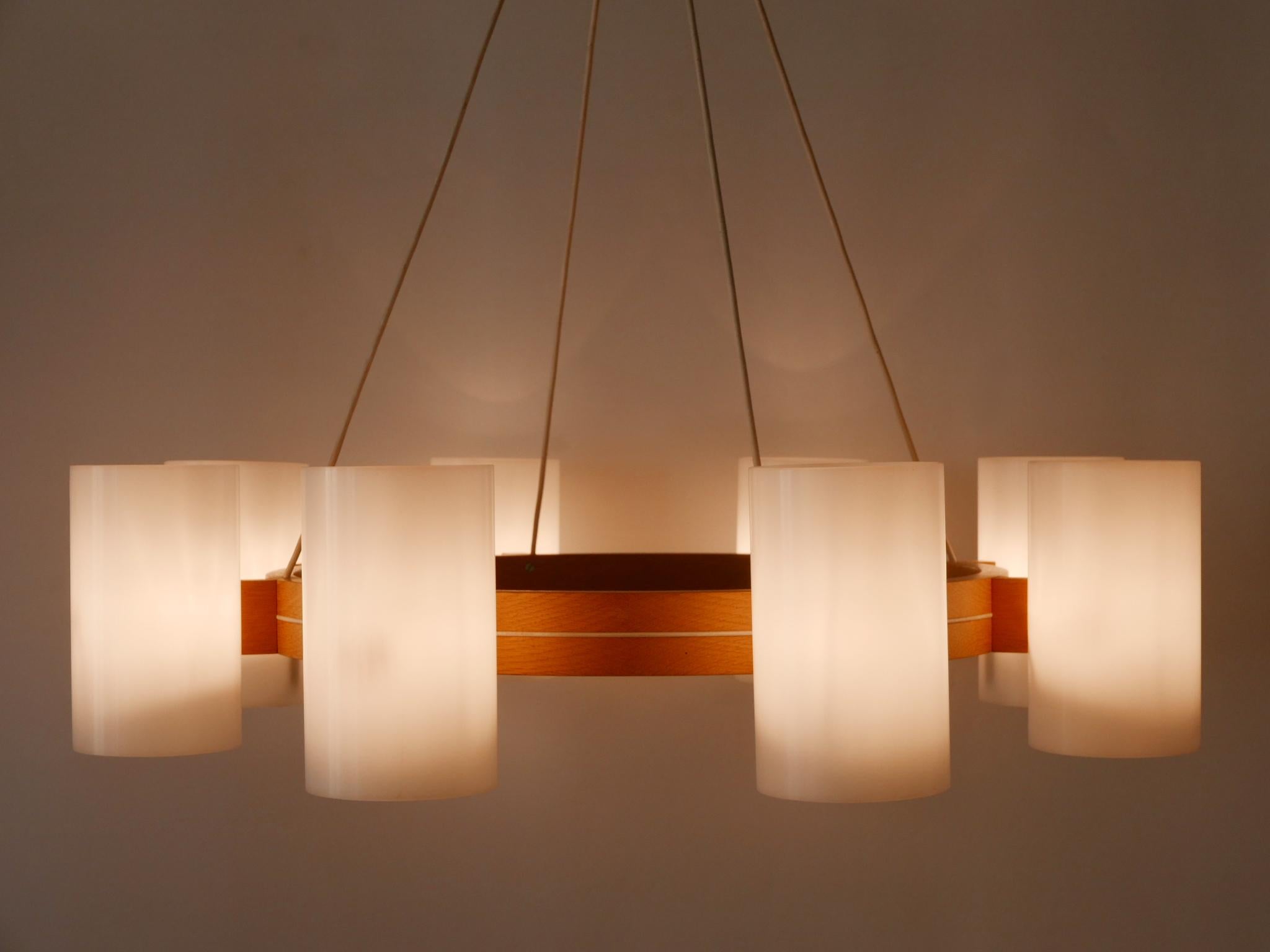 Lampadario XL '587 Cylinder' di Uno & Östen Kristiansson per Luxus Vittsjö 1960s in vendita 3