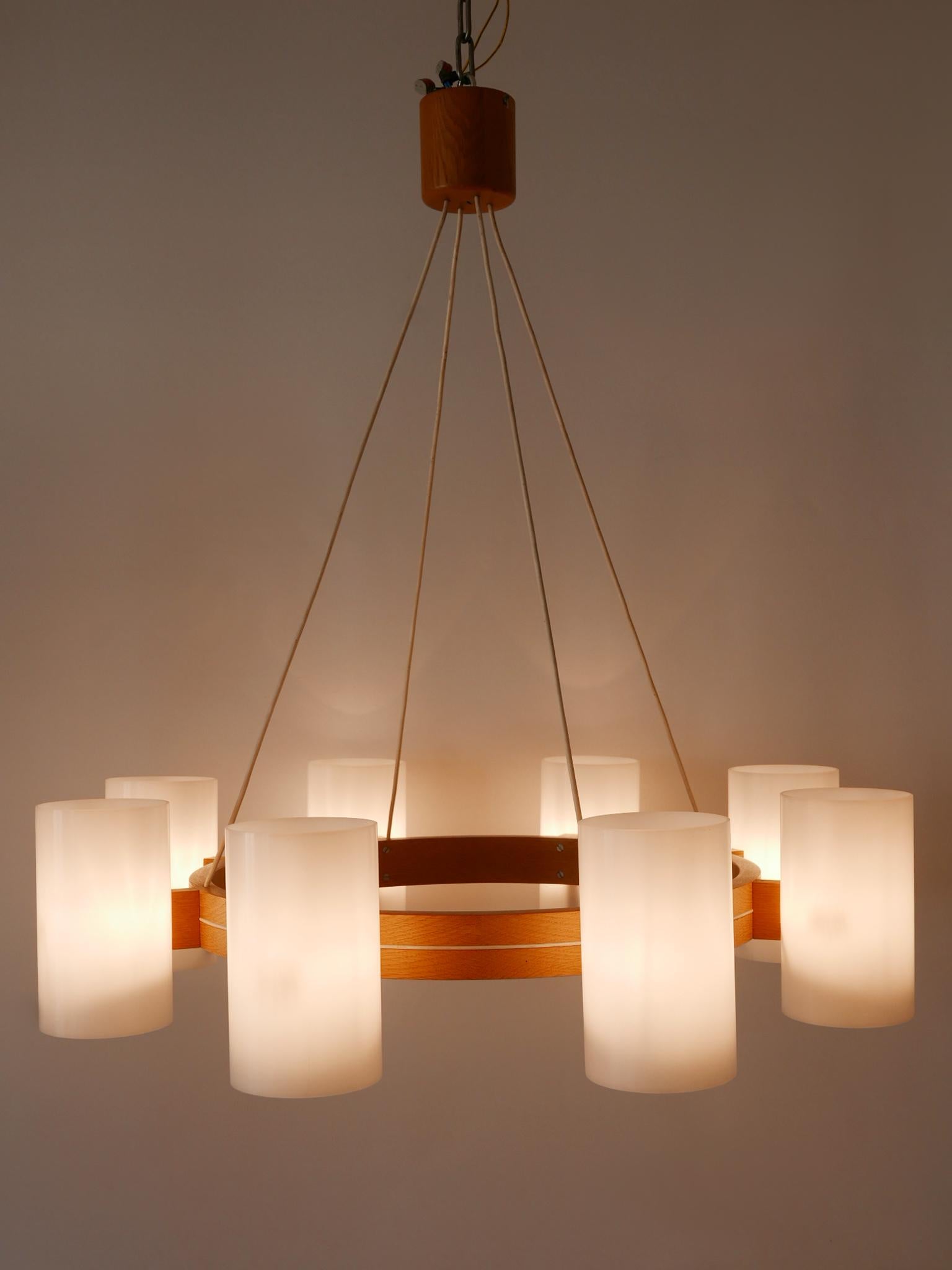 Lampadario XL '587 Cylinder' di Uno & Östen Kristiansson per Luxus Vittsjö 1960s in vendita 4