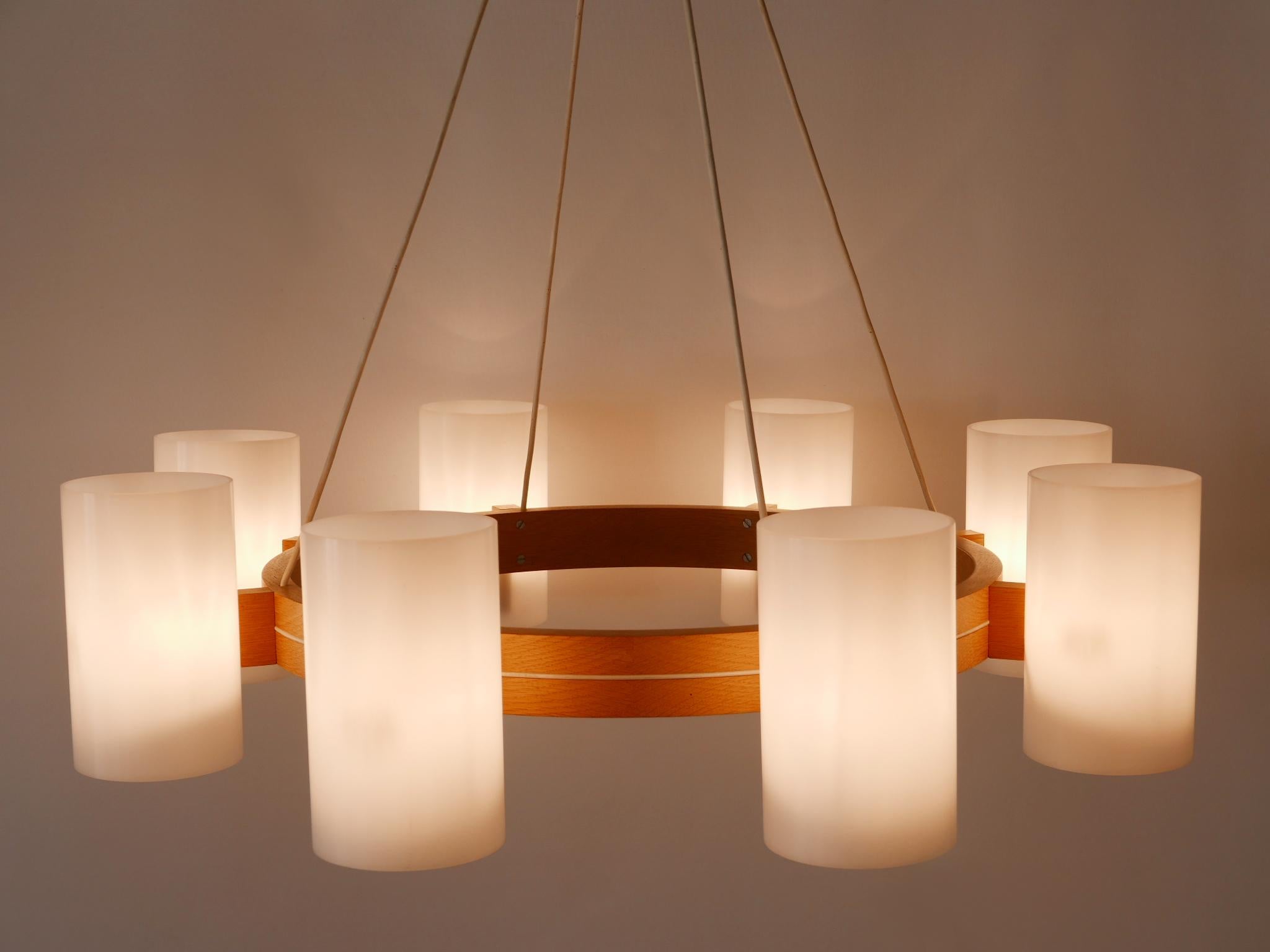 Lampadario XL '587 Cylinder' di Uno & Östen Kristiansson per Luxus Vittsjö 1960s in vendita 5