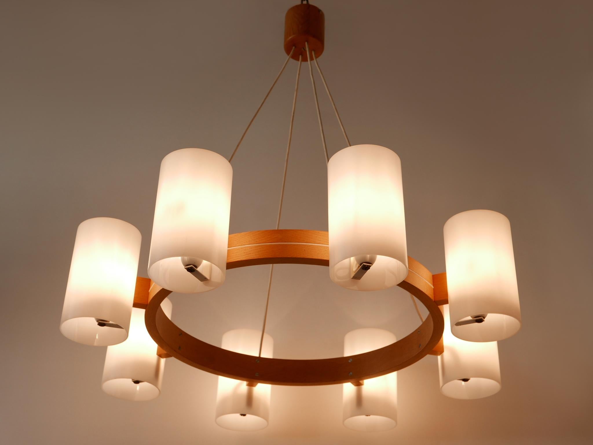 Lampadario XL '587 Cylinder' di Uno & Östen Kristiansson per Luxus Vittsjö 1960s in vendita 7