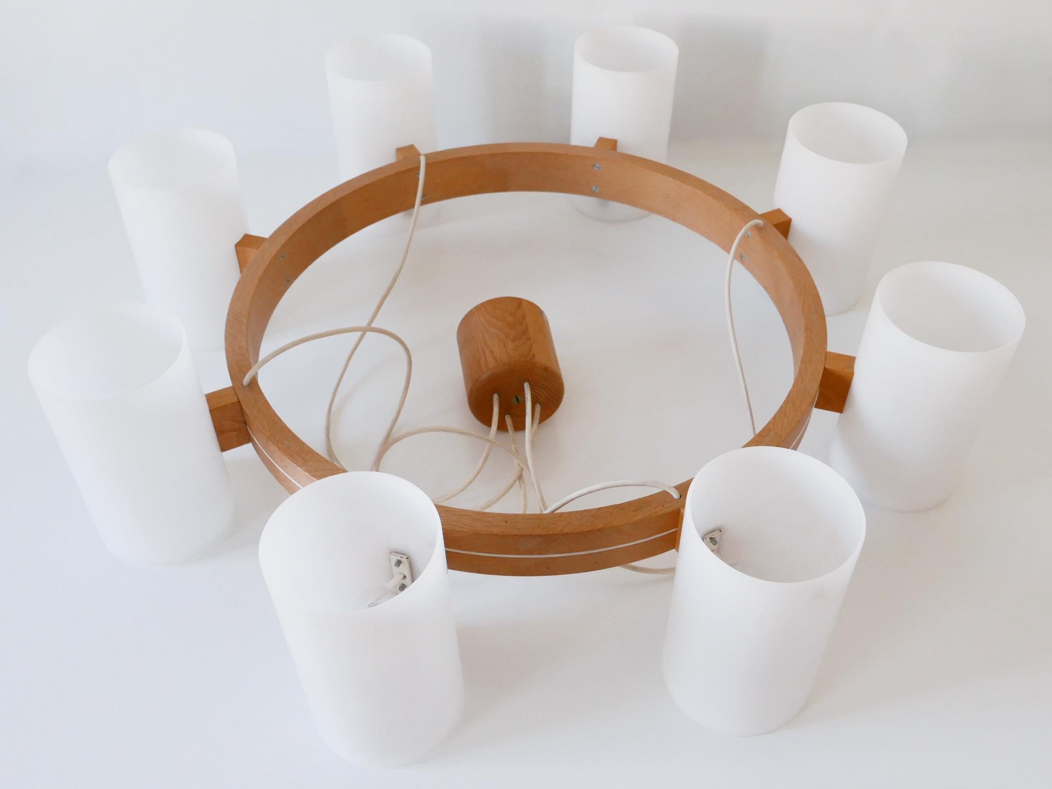 Lampadario XL '587 Cylinder' di Uno & Östen Kristiansson per Luxus Vittsjö 1960s in vendita 11