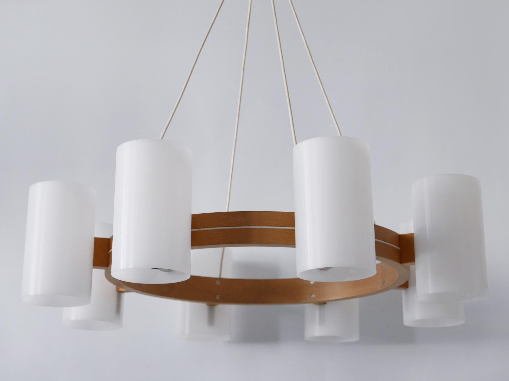 Svedese Lampadario XL '587 Cylinder' di Uno & Östen Kristiansson per Luxus Vittsjö 1960s in vendita