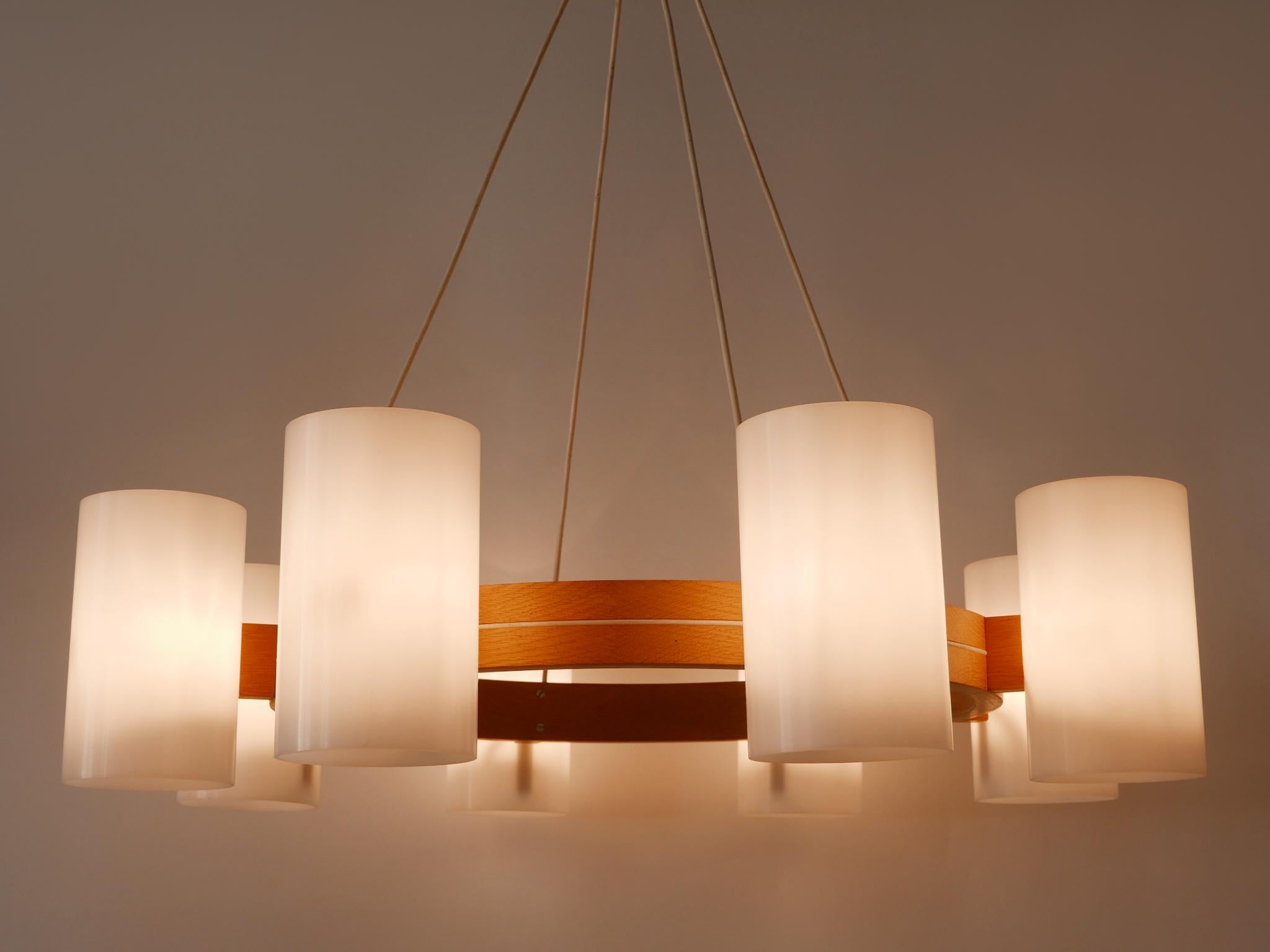 Lampadario XL '587 Cylinder' di Uno & Östen Kristiansson per Luxus Vittsjö 1960s In condizioni buone in vendita a Munich, DE