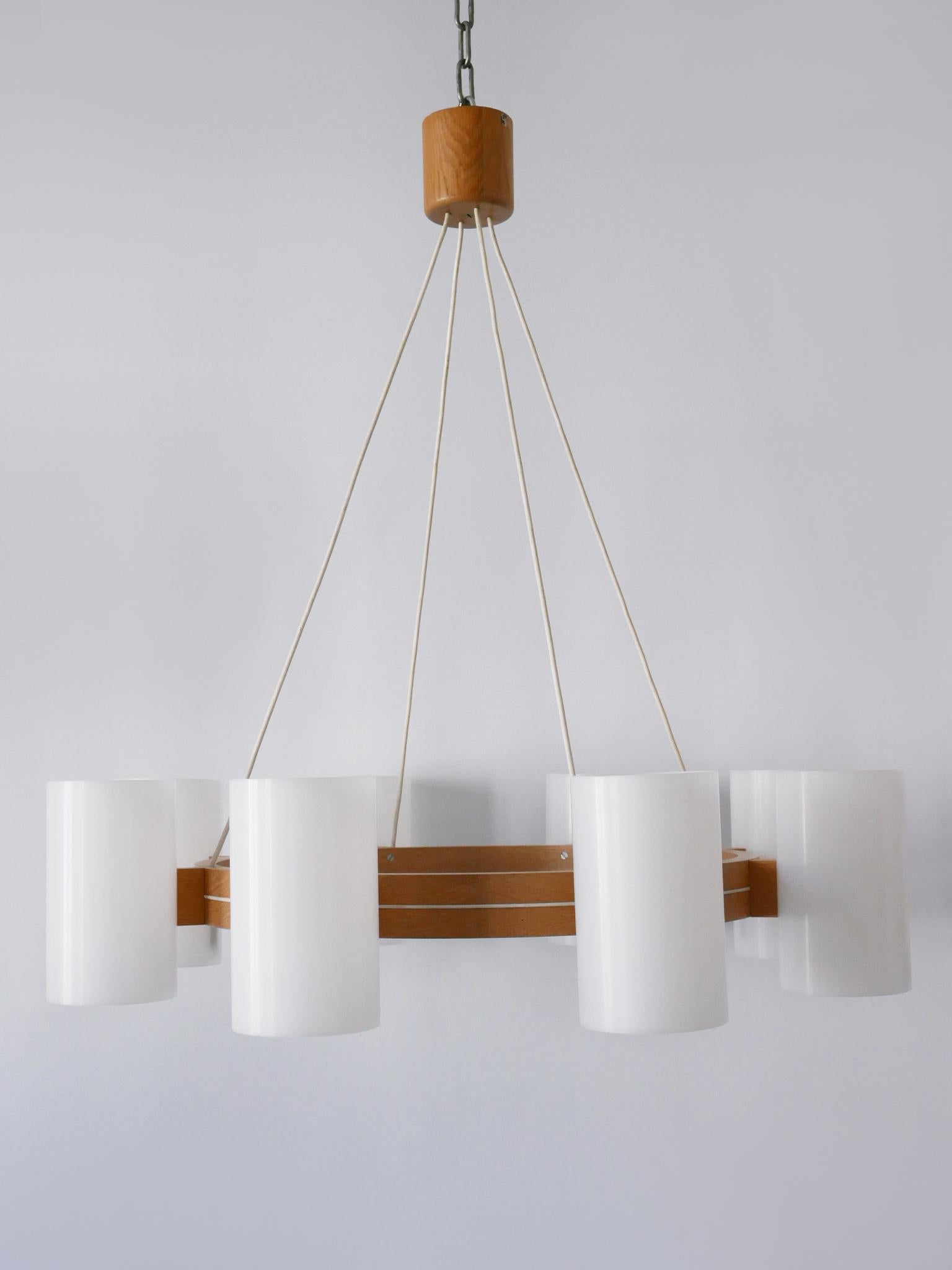 Plexiglass Lampadario XL '587 Cylinder' di Uno & Östen Kristiansson per Luxus Vittsjö 1960s in vendita