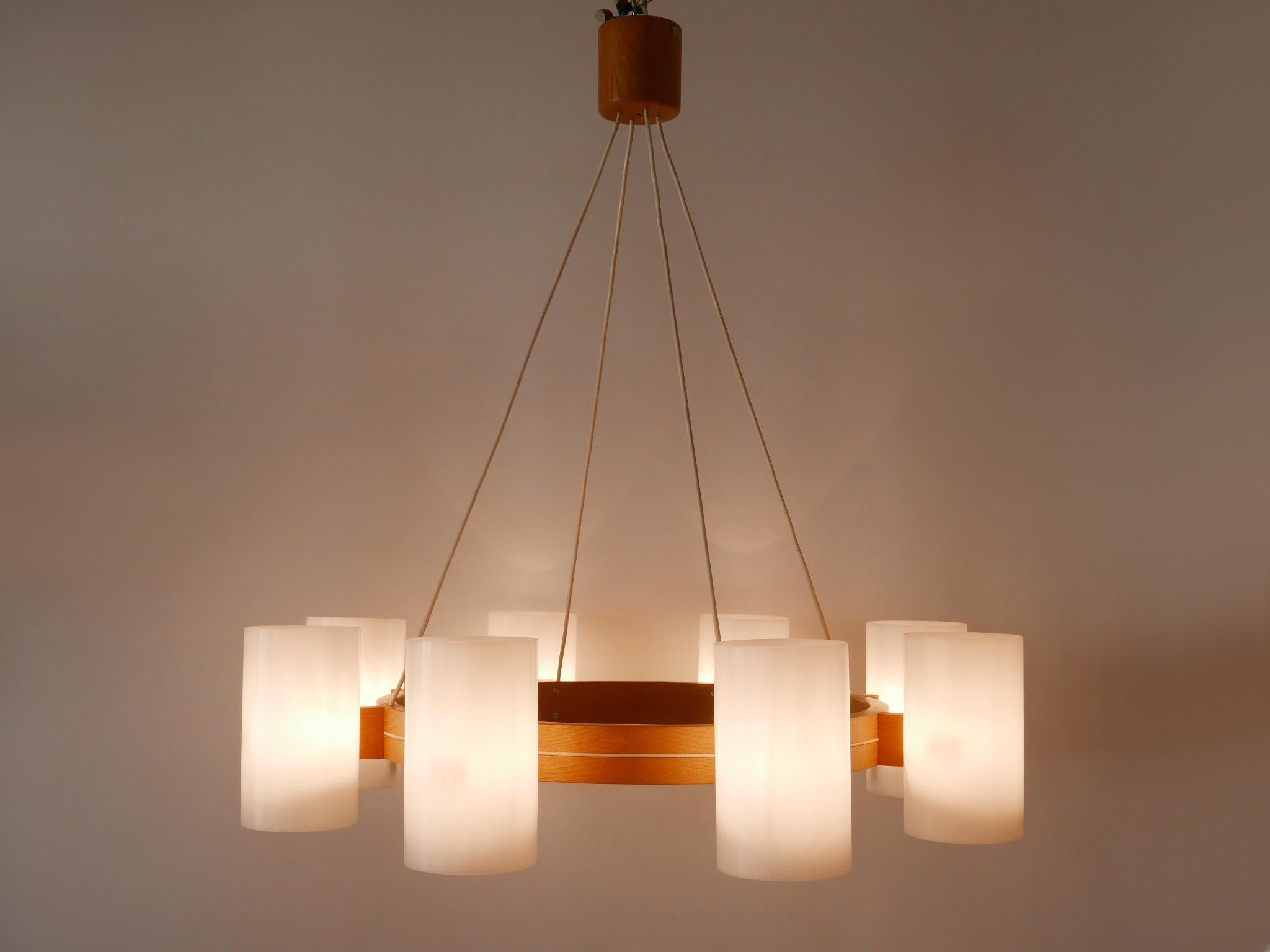 Lampadario XL '587 Cylinder' di Uno & Östen Kristiansson per Luxus Vittsjö 1960s in vendita 1
