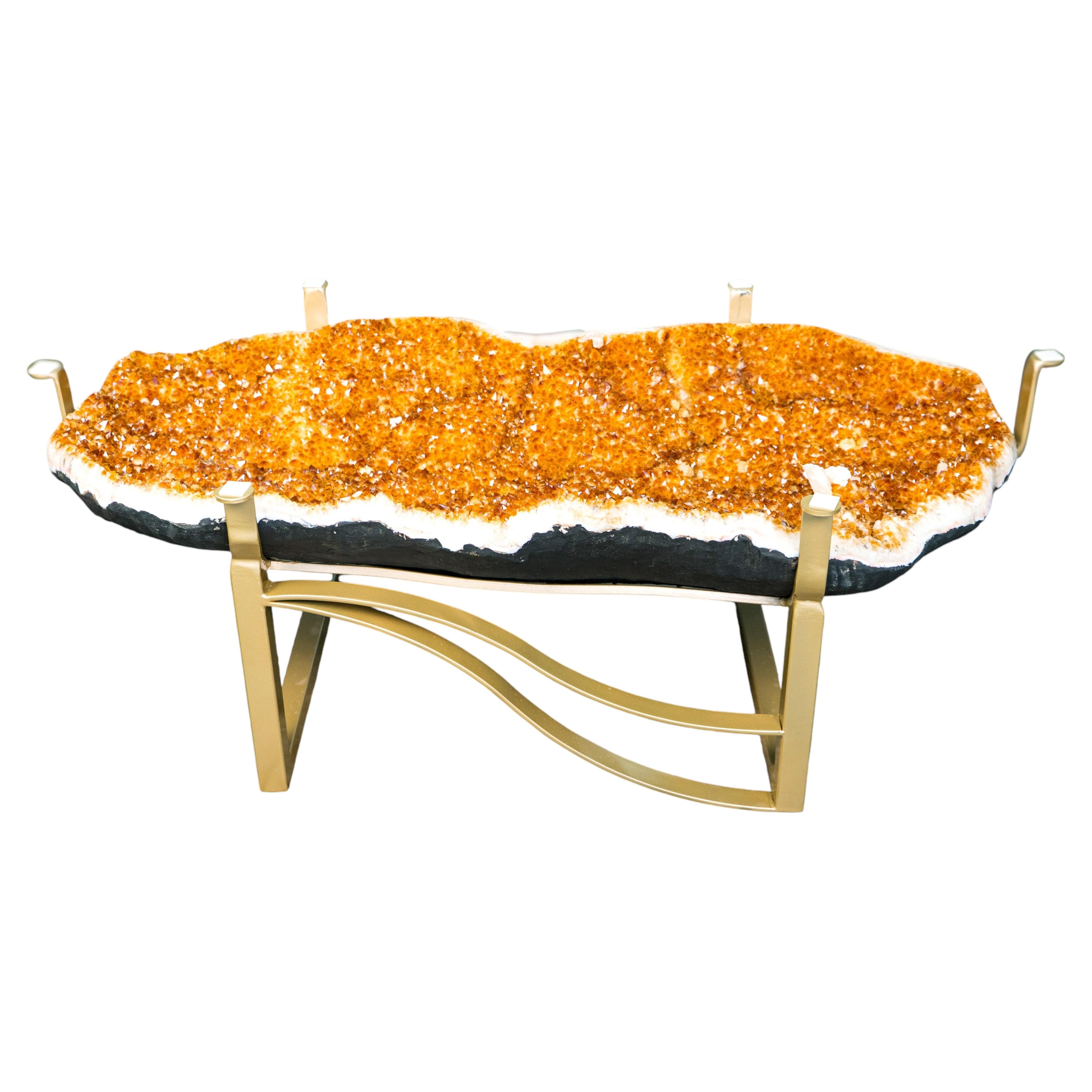 XL Citrine Geode Coffee Table
