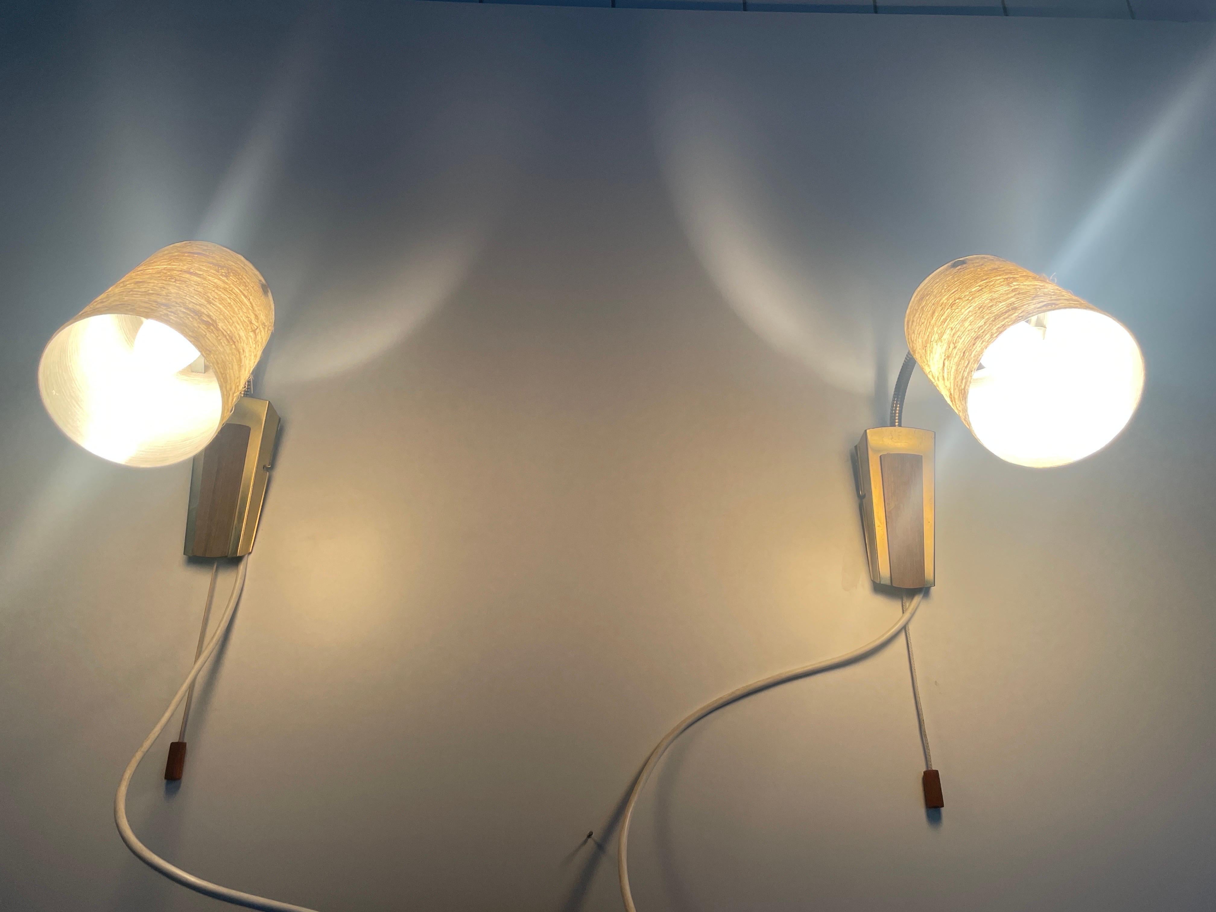 Lampe de table à abat-jour en cocon XL avec base en laiton, années 1960, Italie en vente 9