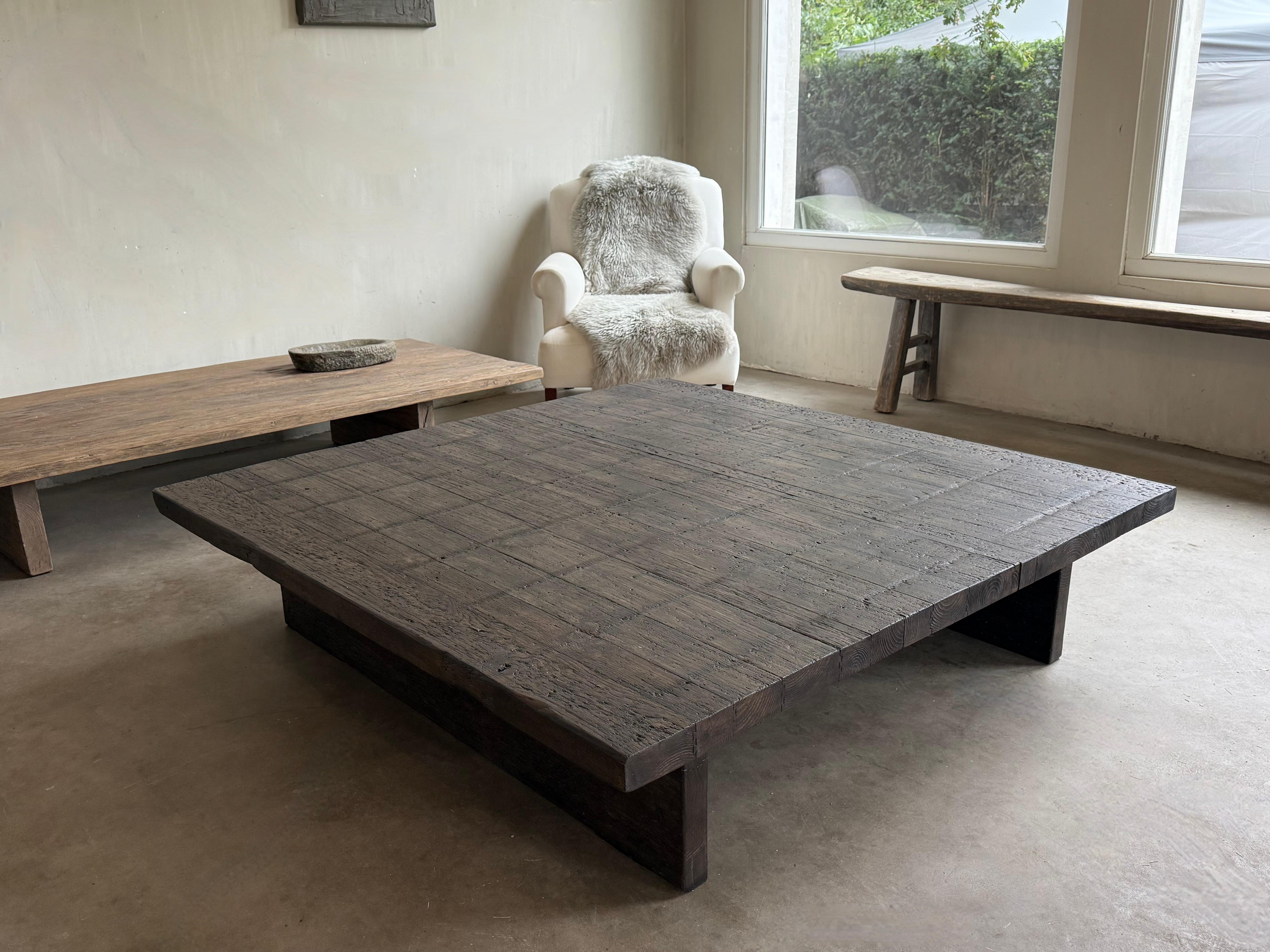 XL Coffee Table in Antique Lariks For Sale 2