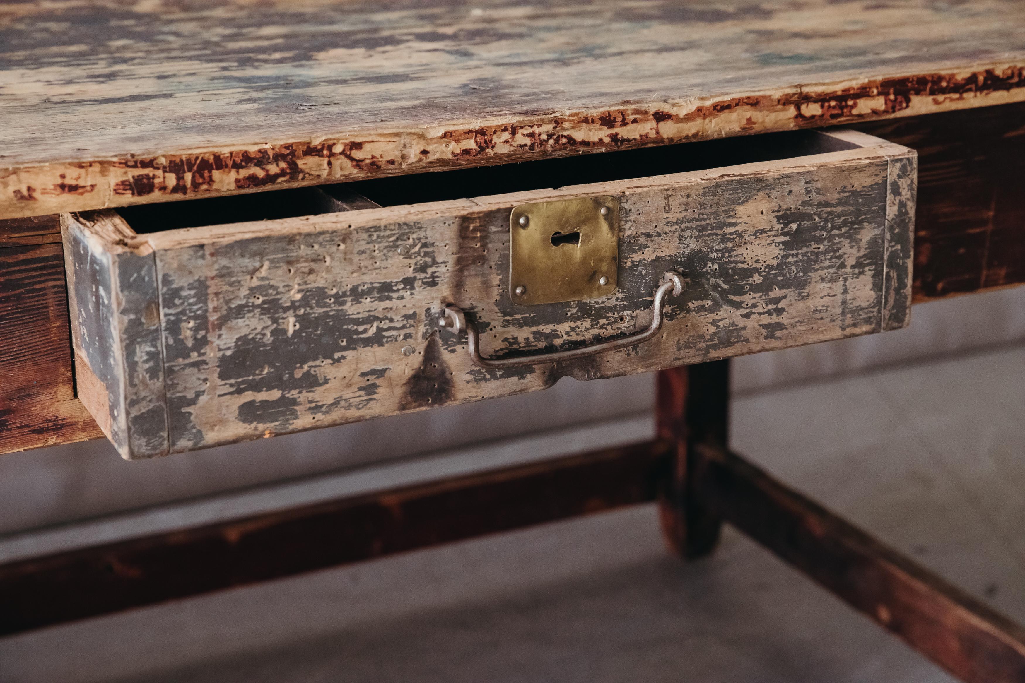 European XL Console Table from France, circa 1940