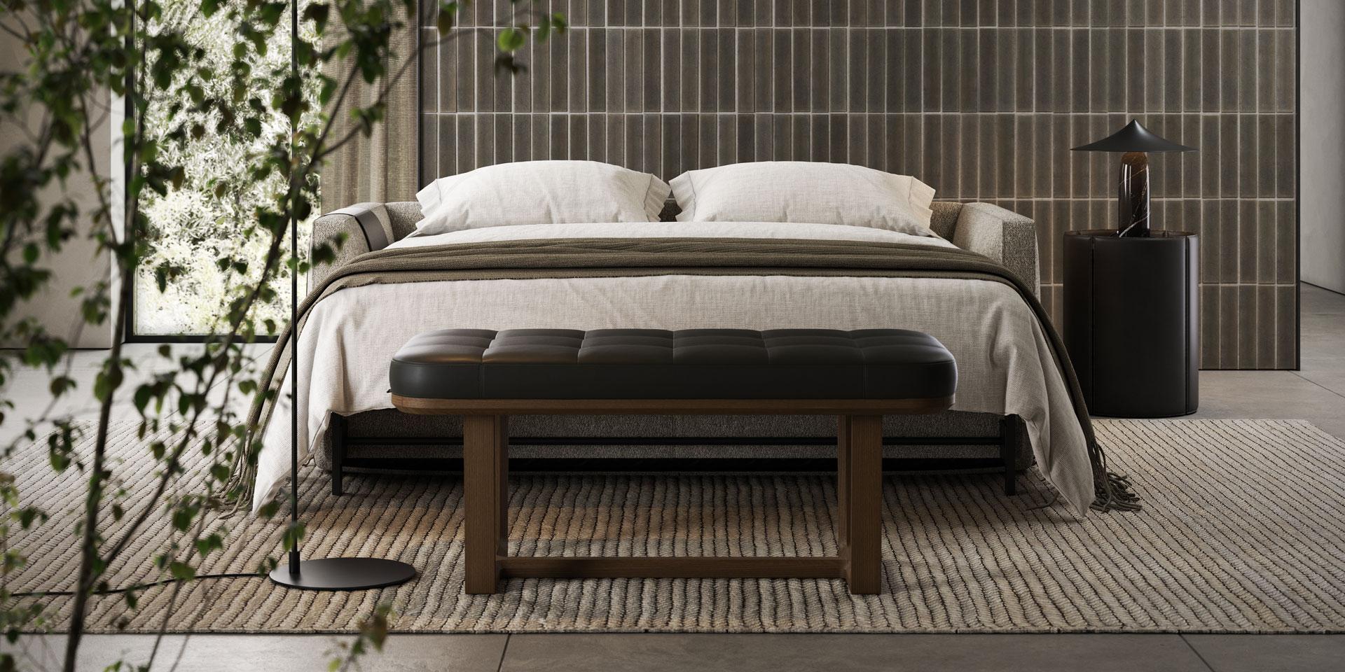 Sofá Cama Convertible XL En Material Propio Del Cliente 