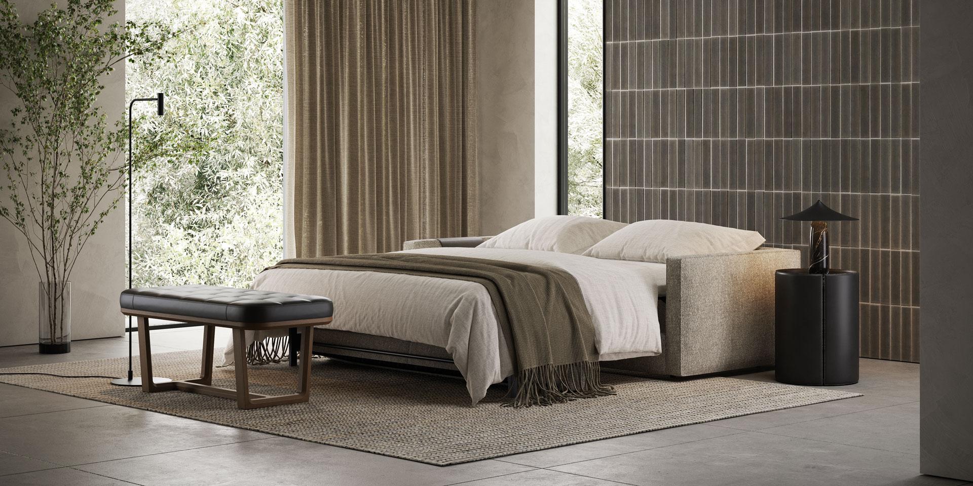 Sofá Cama Convertible XL En Material Propio Del Cliente 