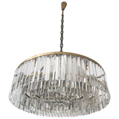 XL Crystal Glass Chandelier or Pendant Lamp by Bakalowits 
Söhne Vienna 1950s