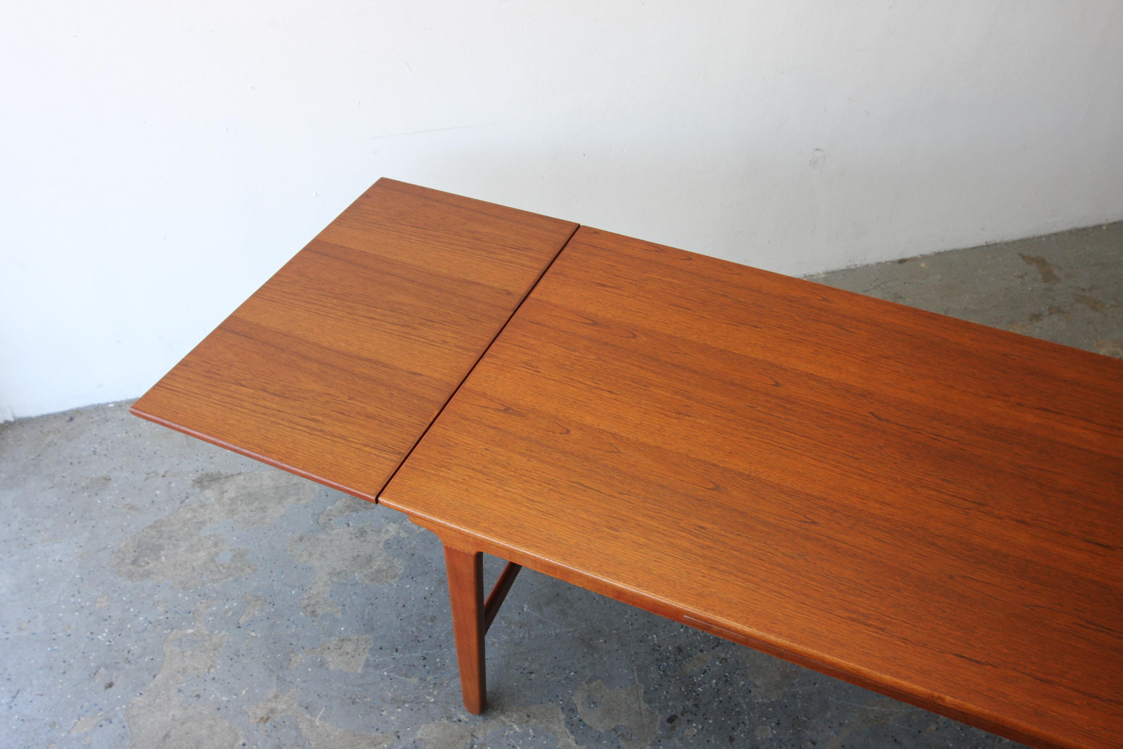 
 XL Danish modern  dining table  attributed to Borge Mogensen
Crafted from rich, warm teak , this table exudes elegance and sophistication. This very solid table showcases a sleek, minimalist design that is enhanced by the natural grain of the teak