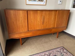 Extra Large Scandinavian Modern Teak Sideboard Buffet Server Royal Board, Sweden