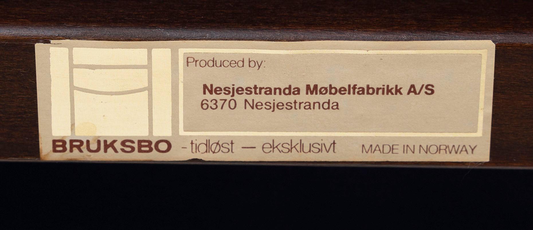 Cuir 161 Inch Table de salle à manger et 10 chaises 'Darby' par Torbjørn Afdal pour Bruksbo Norvège en vente