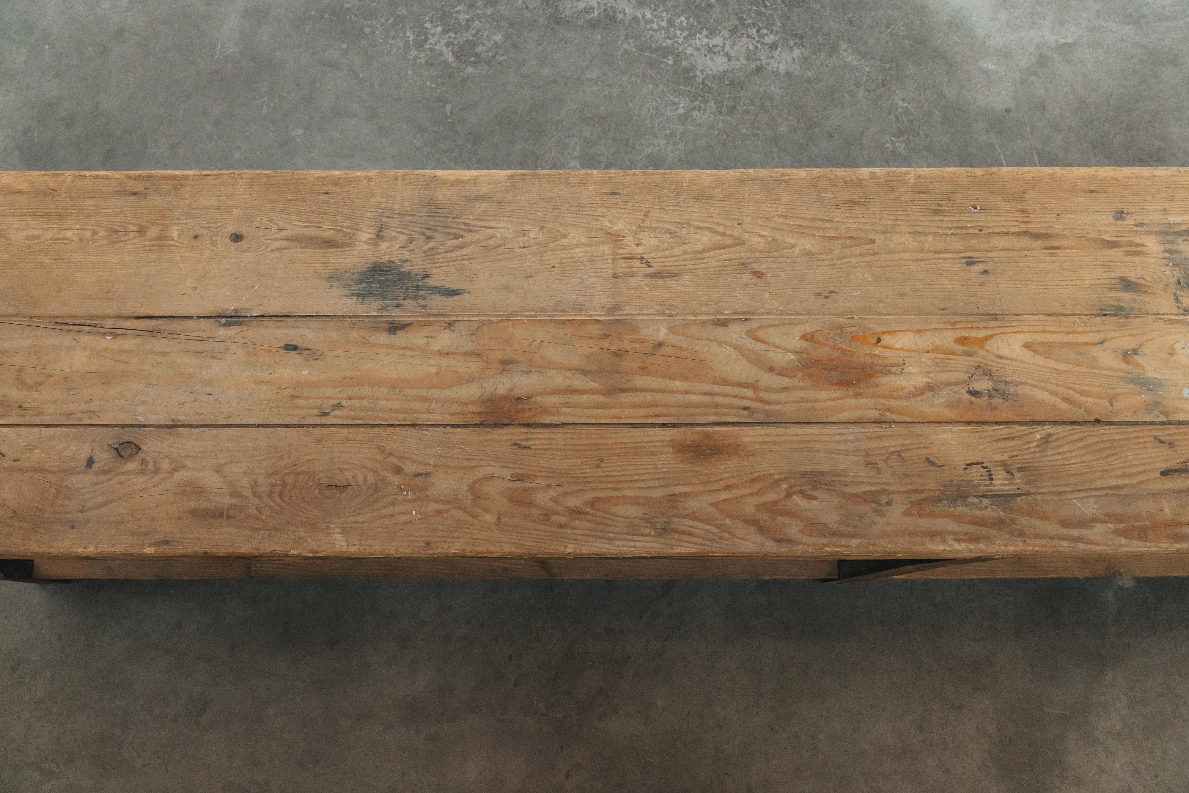 XL Draper Table From France, Circa 1900 In Good Condition For Sale In Nashville, TN