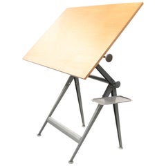 Retro XL Dutch Reply Architect Drafting Table Friso Kramer, Wim Rietveld Ahrend, 1959