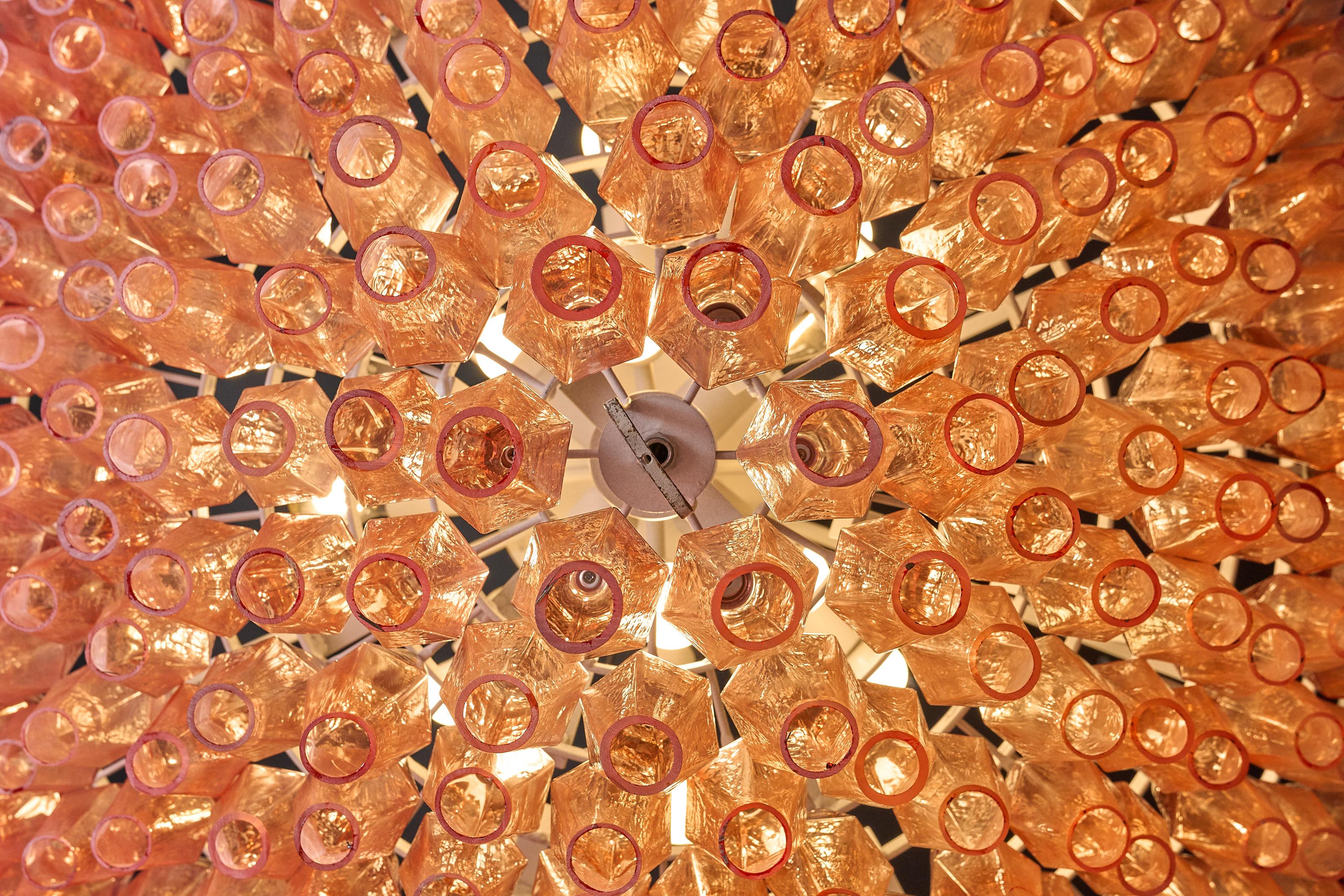 Métal XL Extra Large Murano glass chandelier en vente