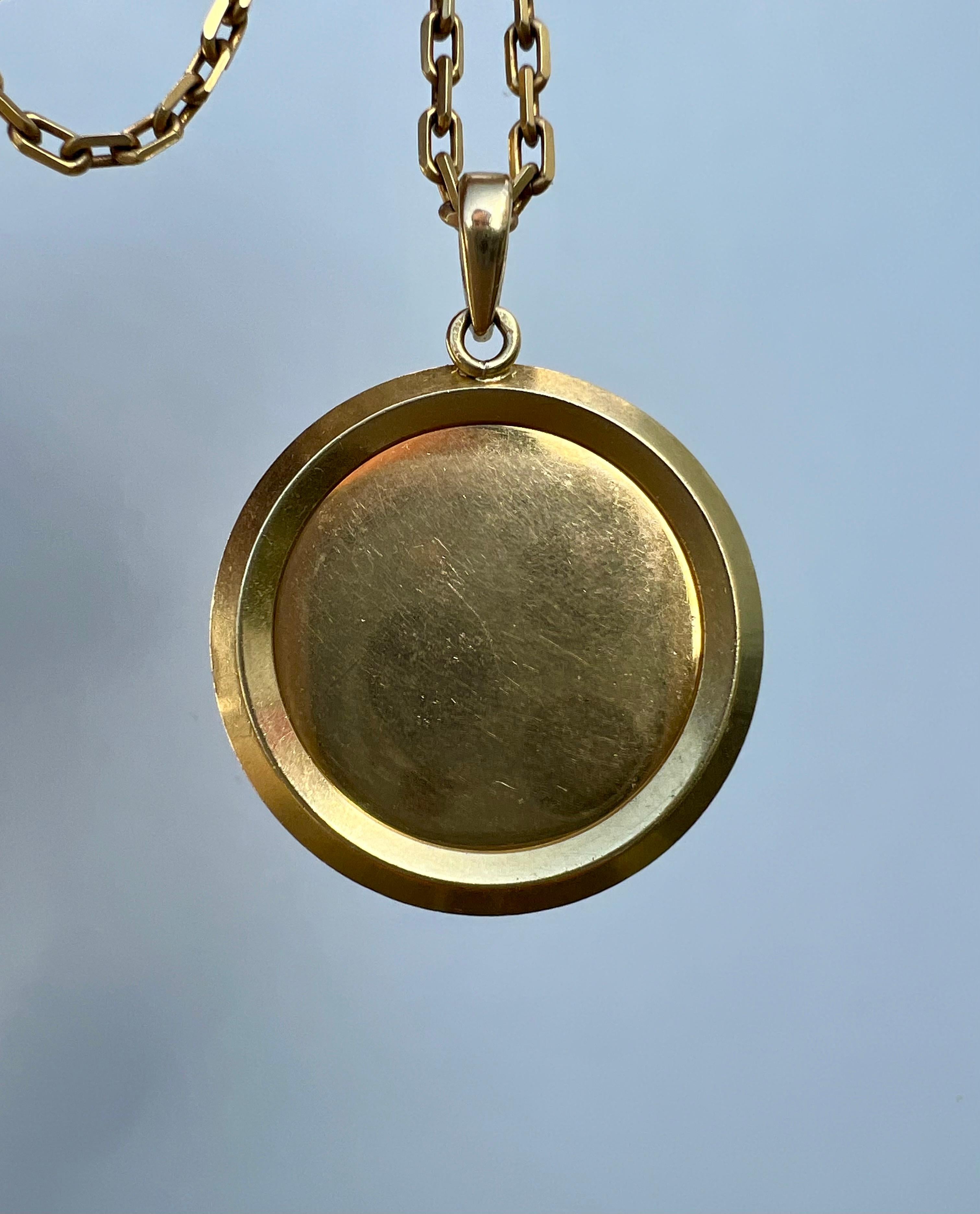 Zum Verkauf steht ein Vintage A. Augis Love Pendant. Dies ist die XL-Version, die größte Version, die im 