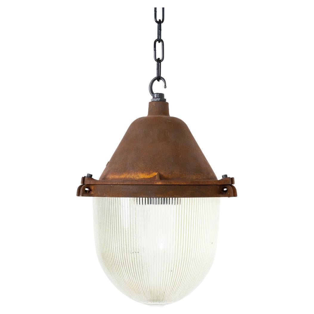 Xl Extreme Rusted Industrial Pendant Lights with Prismatic Glass