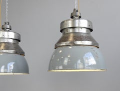 Extra Large Factory Pendant Lights by Kandem, circa 1930s
