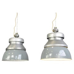 XL Factory Pendant Lights by Kandem circa 1930s