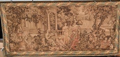 XL Flemish Tapestry Wall Hanging Musical Instrument Idyll
