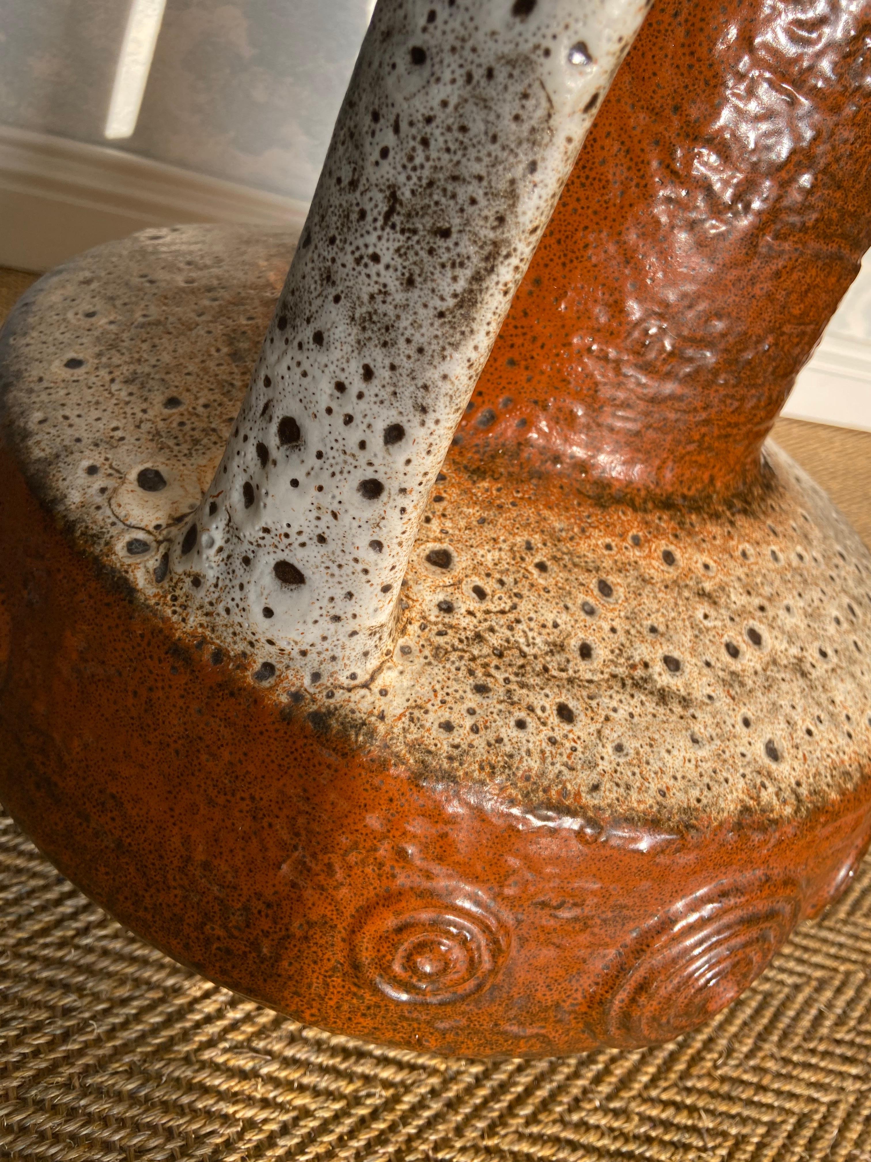 Lámpara de pie XL de Hustadt Leuchten, Alemania, años 70, , Studio Ceramic, Fat Lava en venta 6