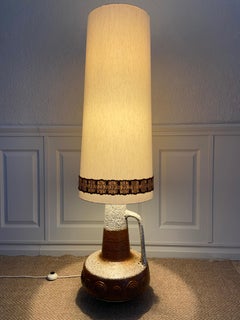 XL Floor Lamp by Hustadt Leuchten, Germany, 1970s, Studio Ceramic, Fat Lava