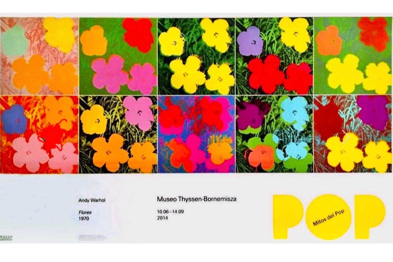 XL Flowers 1970 Andy Warhol Foundation Pop Art Exhibition Lithograph Poster For Sale 3