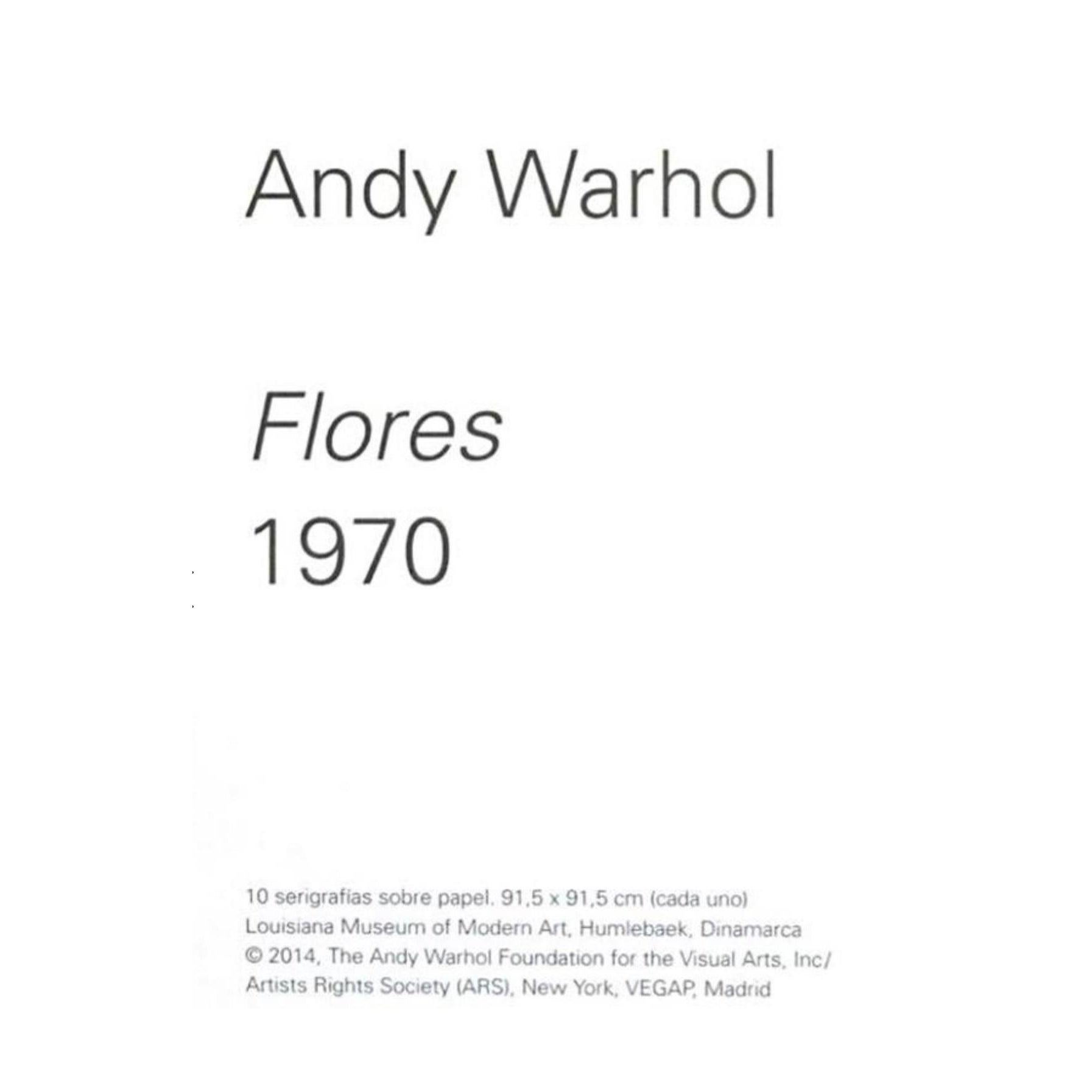 Spanish XL Flowers 1970 Andy Warhol Foundation Pop Art Exhibition Lithograph Poster For Sale